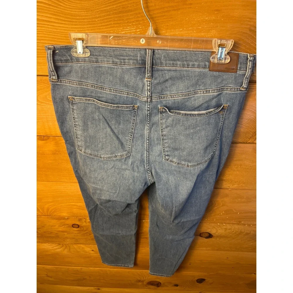 Madewell 10 High Rise Skinny Crop Jeans Womens 33P Denim Light Wash‎